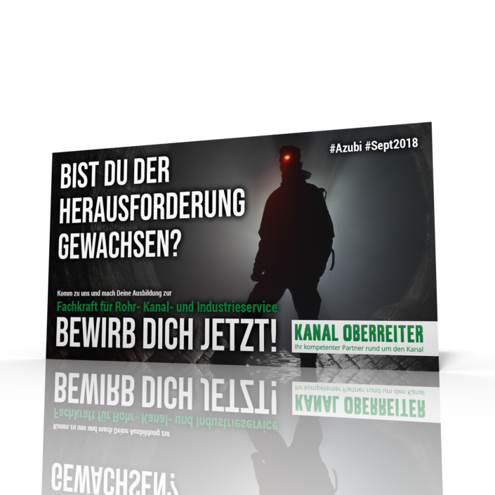 Kanalbau, Kanal Oberreiter, Stellenanzeige