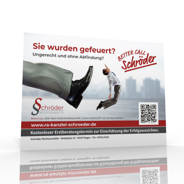 Rechtsanwalt, Schröder Rechtsanwälte, Großformat-Plakat