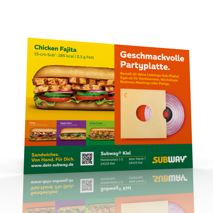 Restaurant, Subway, Werbeanzeige